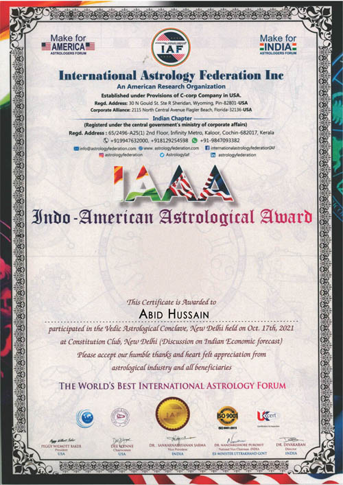 Award Winner Abid Hussain